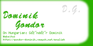 dominik gondor business card